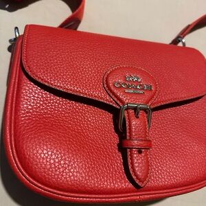Red coach purse
